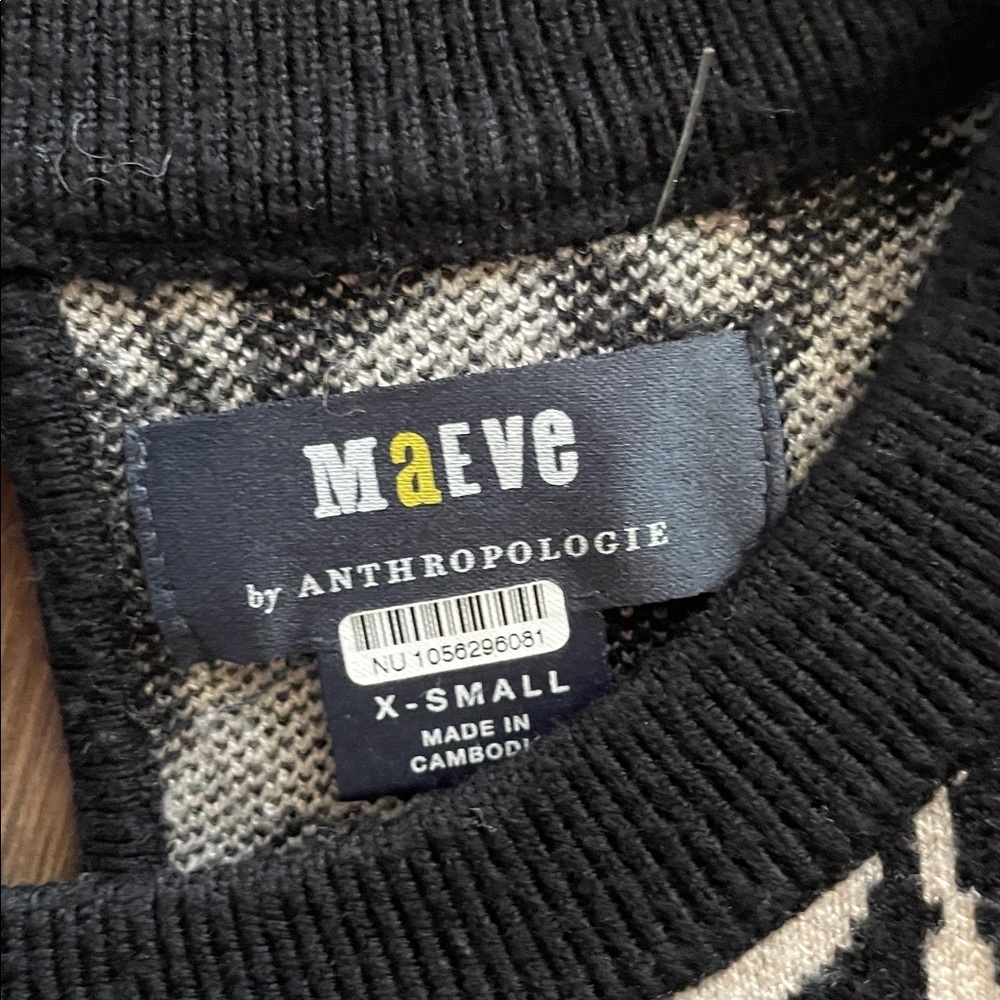 Anthropologie Maeve Harmon Jacquard Sweater - Picture 3 of 5